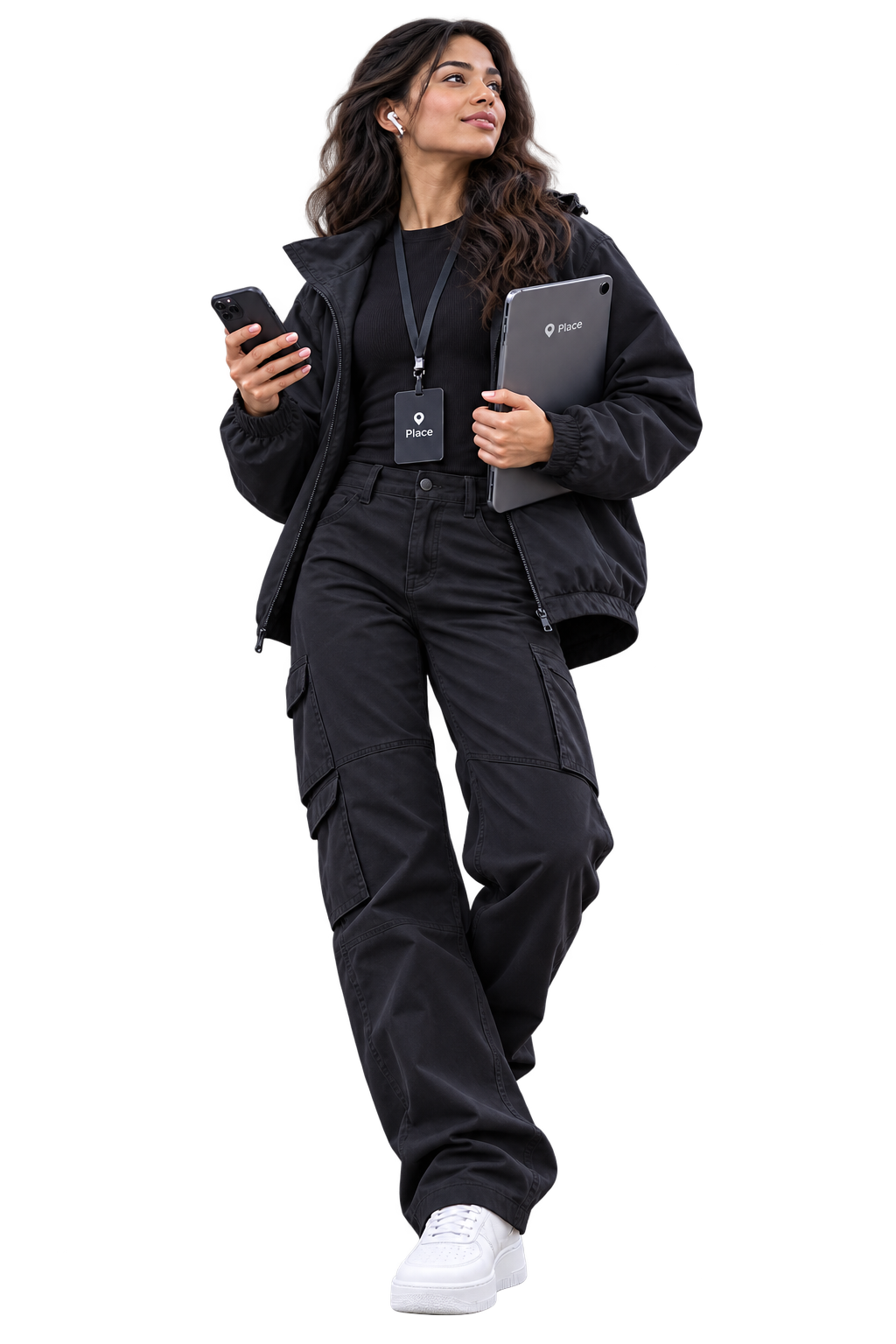 Place Field Agent mit Smartphone und Tablet